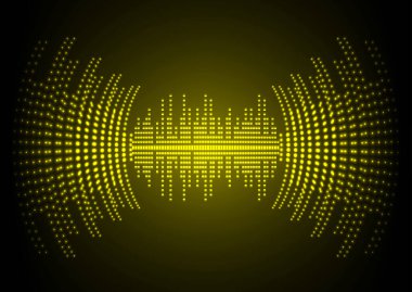 Parlak çizgileri olan soyut bir arkaplan. Ses dalgası sesi. Soyut Dijital Müzik Eşitleyici Dalgaları. 