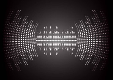 Parlak çizgileri olan soyut bir arkaplan. Ses dalgası sesi. Soyut Dijital Müzik Eşitleyici Dalgaları. 