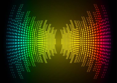 Sound Wave audio. Abstract Digital Music Equalizer Waves. 