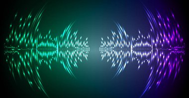 Sound Wave audio. Abstract Digital Music Equalizer Waves. 