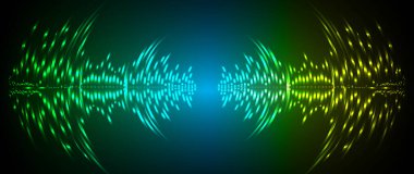 Sound Wave audio. Abstract Digital Music Equalizer Waves. 