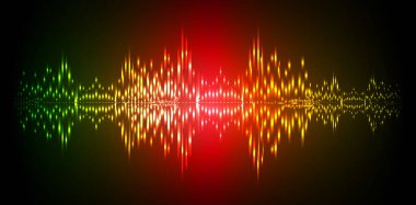 Sound Wave audio. Abstract Digital Music Equalizer Waves. 