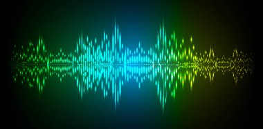 Sound Wave audio. Abstract Digital Music Equalizer Waves. 