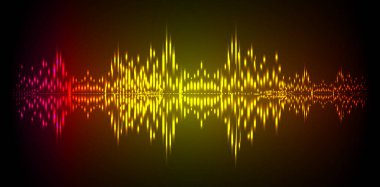 Sound Wave audio. Abstract Digital Music Equalizer Waves. 