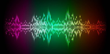 Sound Wave audio. Abstract Digital Music Equalizer Waves. 