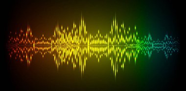 Sound Wave audio. Abstract Digital Music Equalizer Waves. 