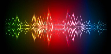 Sound Wave audio. Abstract Digital Music Equalizer Waves. 
