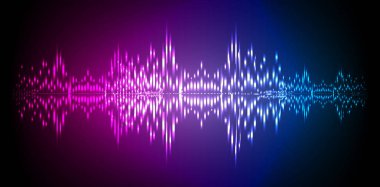 Sound Wave audio. Abstract Digital Music Equalizer Waves. 