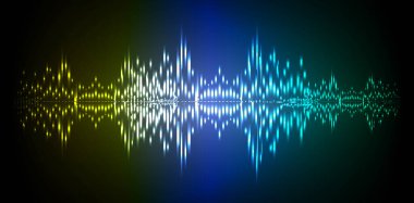Sound Wave audio. Abstract Digital Music Equalizer Waves. 