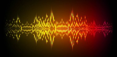 Sound Wave audio. Abstract Digital Music Equalizer Waves. 