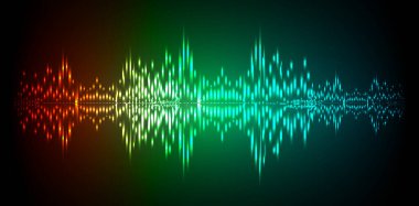 Sound Wave audio. Abstract Digital Music Equalizer Waves. 