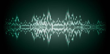 Sound Wave audio. Abstract Digital Music Equalizer Waves. 