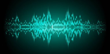 Sound Wave audio. Abstract Digital Music Equalizer Waves. 