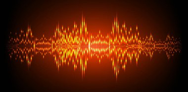 Sound Wave audio. Abstract Digital Music Equalizer Waves. 