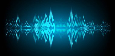 Sound Wave audio. Abstract Digital Music Equalizer Waves. 