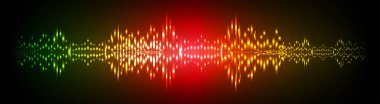 Sound Wave audio. Abstract Digital Music Equalizer Waves. 