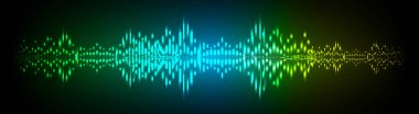 Sound Wave audio. Abstract Digital Music Equalizer Waves. 