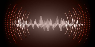 Sound Wave audio. Abstract Digital Music Equalizer Waves.