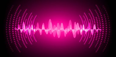 Sound Wave audio. Abstract Digital Music Equalizer Waves.