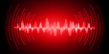 Sound Wave audio. Abstract Digital Music Equalizer Waves.