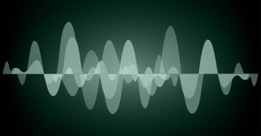 Sound Wave audio. Abstract Digital Music Equalizer Waves.