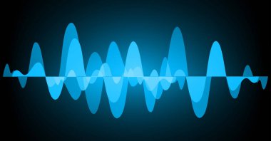 Sound Wave audio. Abstract Digital Music Equalizer Waves.