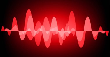 Sound Wave audio. Abstract Digital Music Equalizer Waves.