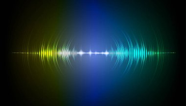 Sound Wave audio. Abstract Digital Music Equalizer Waves.