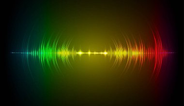 Sound Wave audio. Abstract Digital Music Equalizer Waves.