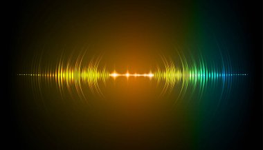 Sound Wave audio. Abstract Digital Music Equalizer Waves.