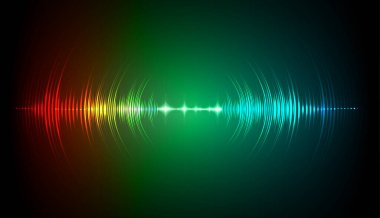 Sound Wave audio. Abstract Digital Music Equalizer Waves.