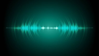Sound Wave audio. Abstract Digital Music Equalizer Waves.