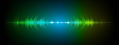 Sound Wave audio. Abstract Digital Music Equalizer Waves.