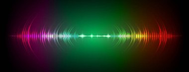 Sound Wave audio. Abstract Digital Music Equalizer Waves.