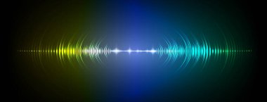 Sound Wave audio. Abstract Digital Music Equalizer Waves.