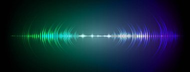 Sound Wave audio. Abstract Digital Music Equalizer Waves.