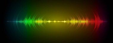 Sound Wave audio. Abstract Digital Music Equalizer Waves.