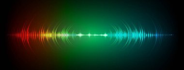 Sound Wave audio. Abstract Digital Music Equalizer Waves.