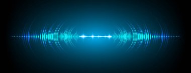 Sound Wave audio. Abstract Digital Music Equalizer Waves.