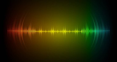 Sound Wave audio. Abstract Digital Music Equalizer Waves.