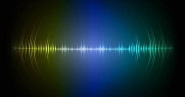 Sound Wave audio. Abstract Digital Music Equalizer Waves.