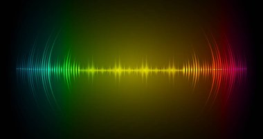 Sound Wave audio. Abstract Digital Music Equalizer Waves.