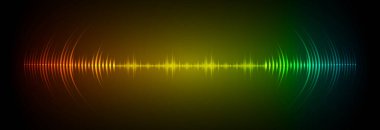 Sound Wave audio. Abstract Digital Music Equalizer Waves.