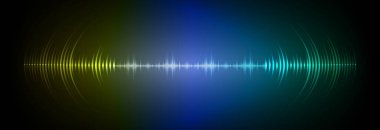 Sound Wave audio. Abstract Digital Music Equalizer Waves.