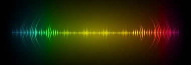 Sound Wave audio. Abstract Digital Music Equalizer Waves.