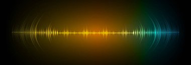 Sound Wave audio. Abstract Digital Music Equalizer Waves.