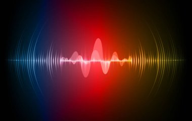 Sound Wave audio. Abstract Digital Music Equalizer Waves.