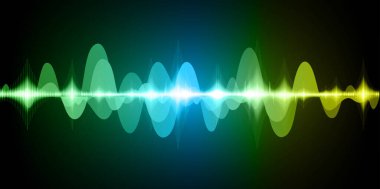 Sound Wave audio. Abstract Digital Music Equalizer Waves.