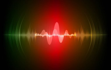 Sound Wave audio. Abstract Digital Music Equalizer Waves.