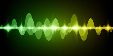 Sound Wave audio. Abstract Digital Music Equalizer Waves.